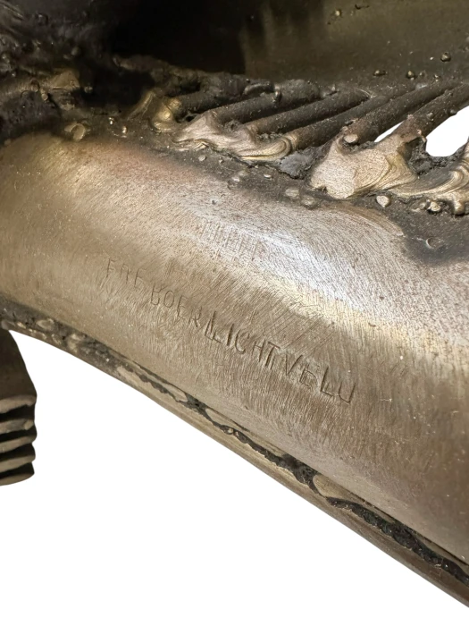 Brutalist Patinated Metal Abstract Sculpture by Frans de Boer Lichtveld, 1964